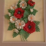 Quilled poppies and daisies