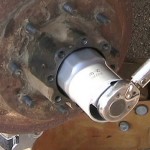 Using Socket to Torque Nuts